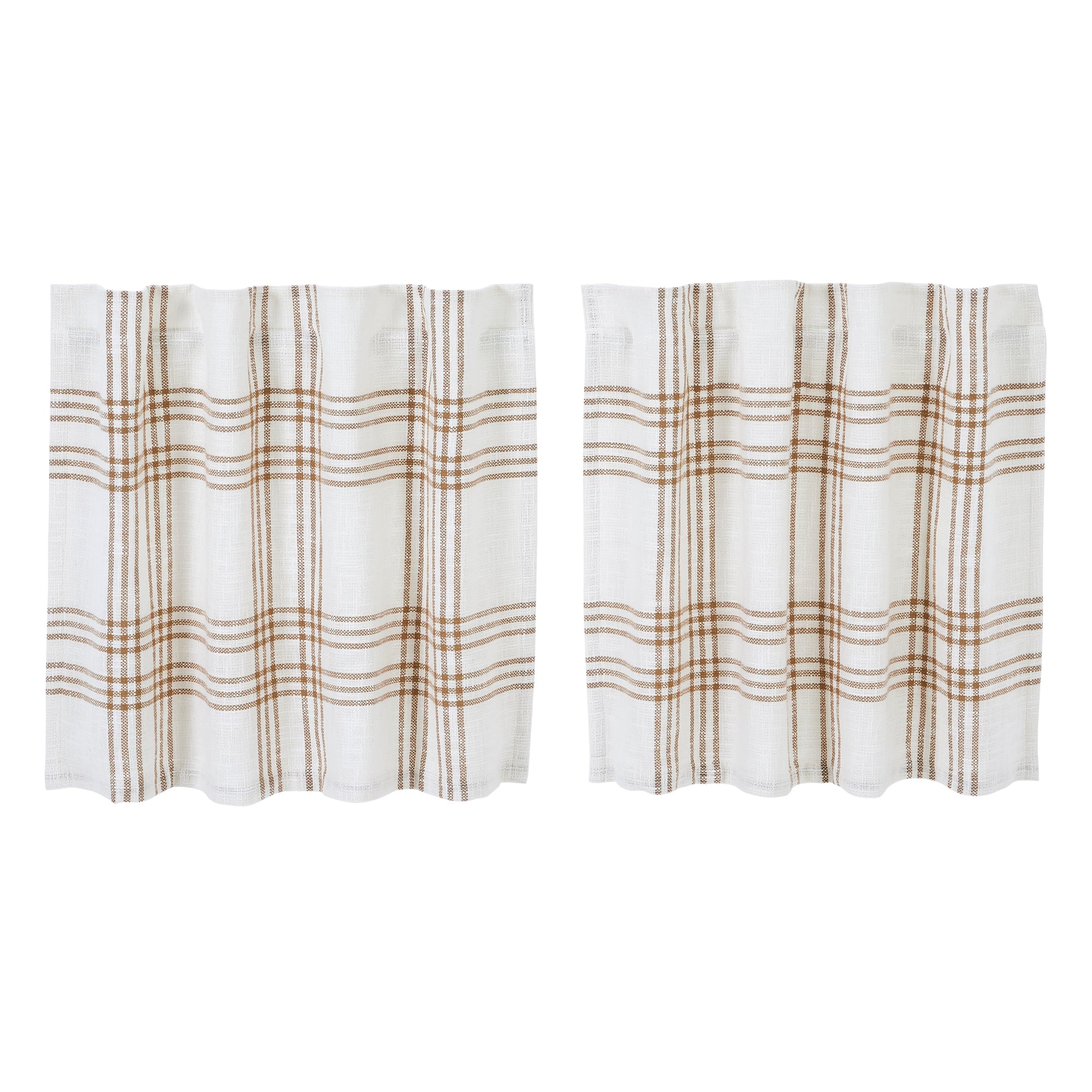 April & Olive Wheat Plaid Tier Set of 2 L24xW36 By VHC Brands