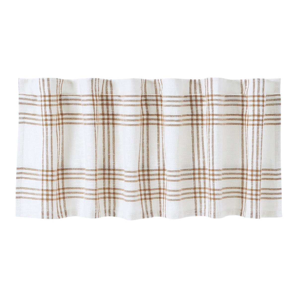 April & Olive Wheat Plaid Valance 19x60 By VHC Brands