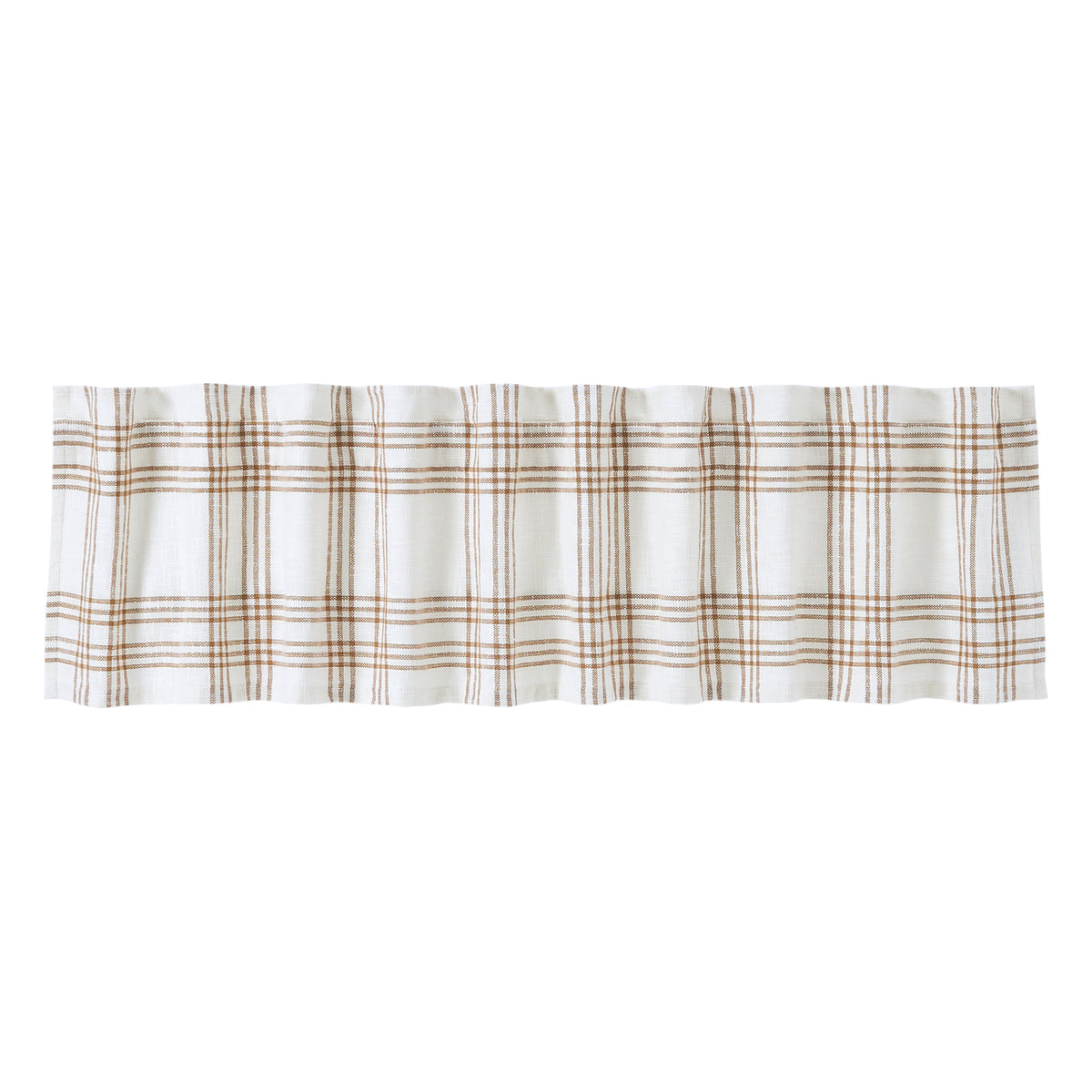 April & Olive Wheat Plaid Valance 19x90 By VHC Brands