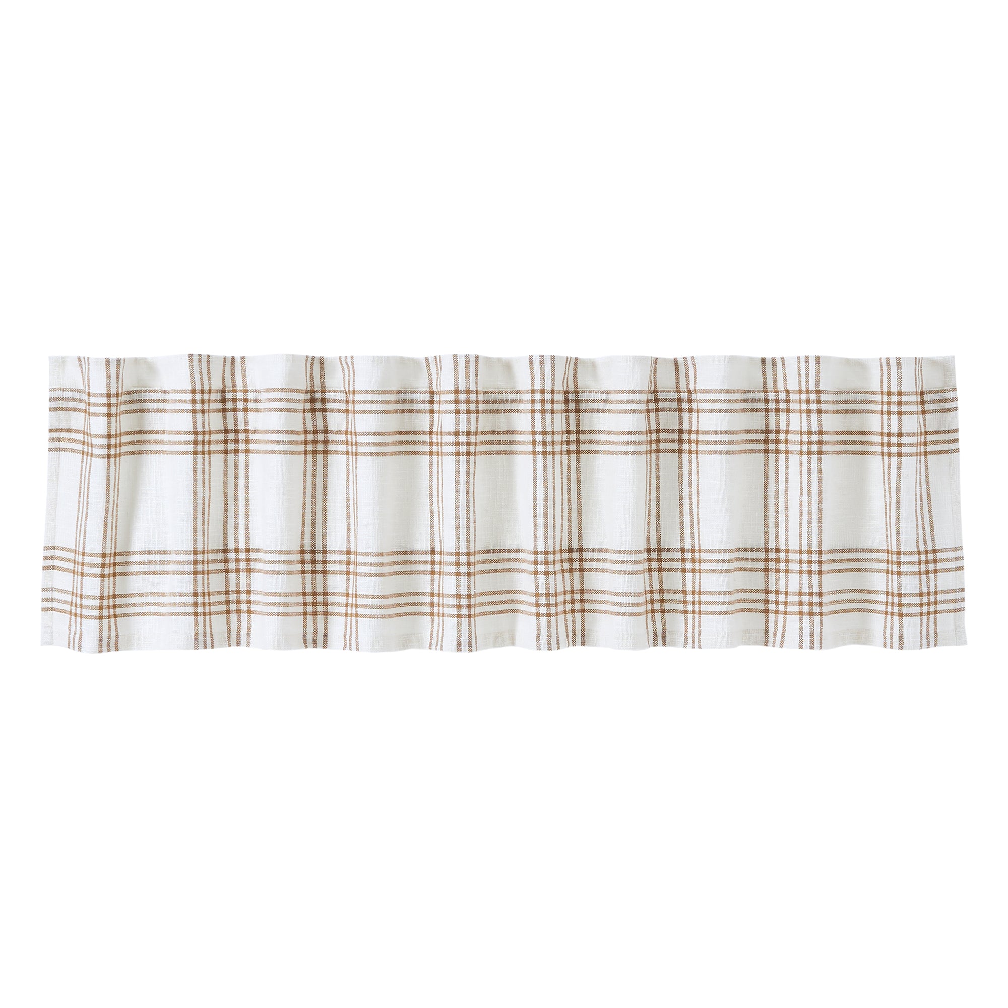 April & Olive Wheat Plaid Valance 19x90 By VHC Brands