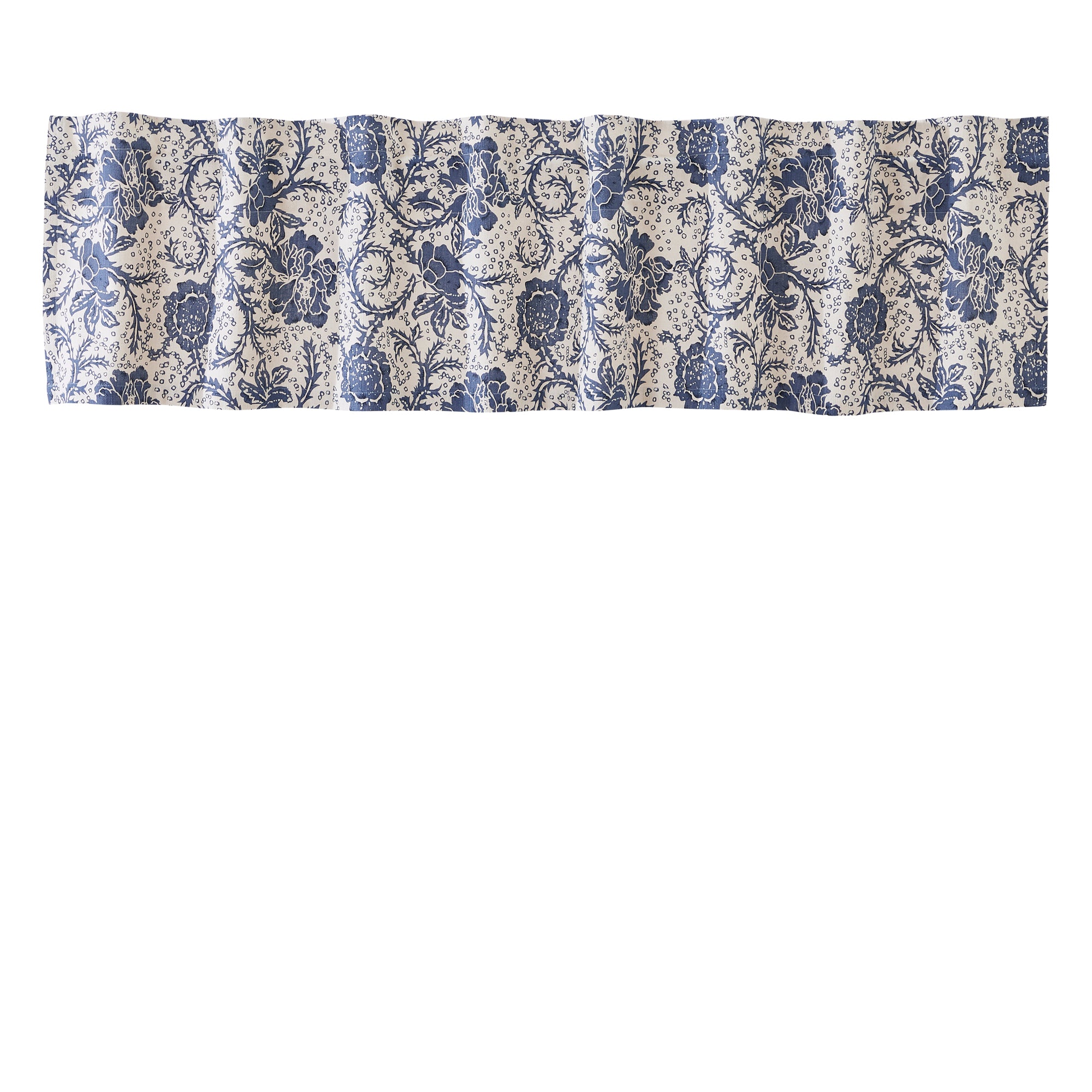 April & Olive Dorset Navy Floral Valance 16x72 By VHC Brands