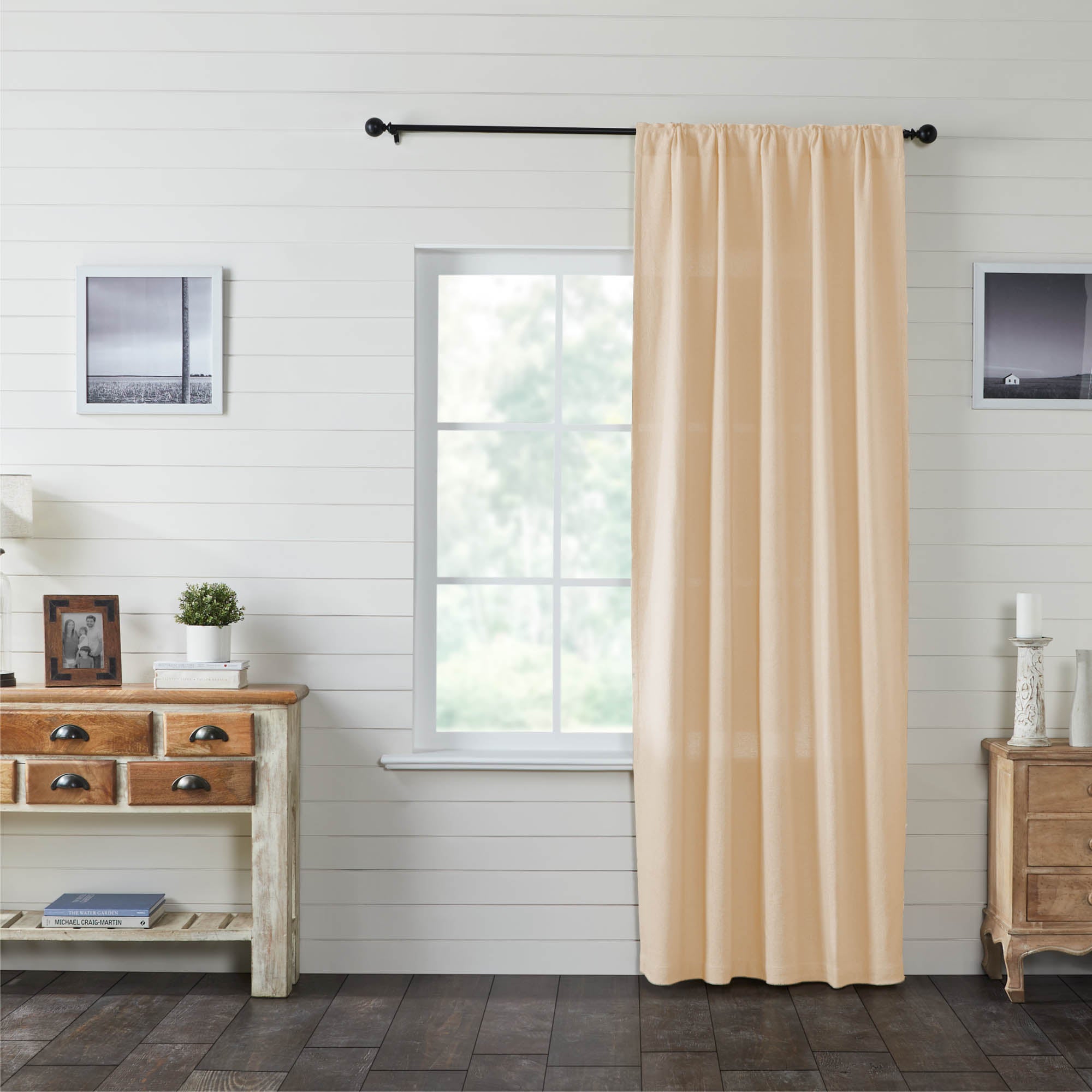 April & Olive Burlap Vintage Panel 96x50 By VHC Brands
