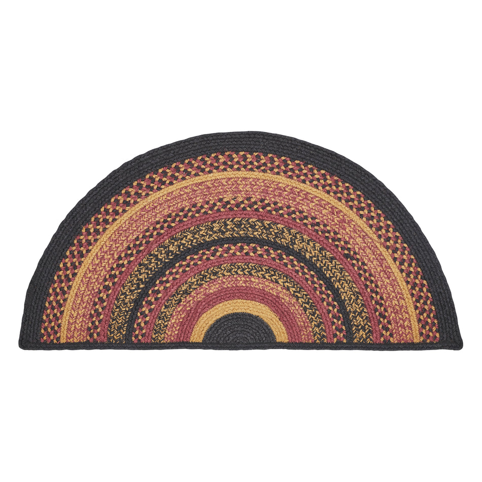 Mayflower Market Heritage Farms Jute Rug Half Circle w/ Pad 16.5x33 By VHC Brands