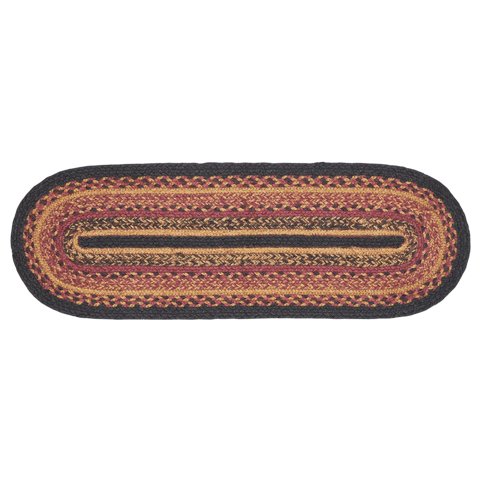 Mayflower Market Heritage Farms Jute Stair Tread Oval Latex 8.5x27 By VHC Brands