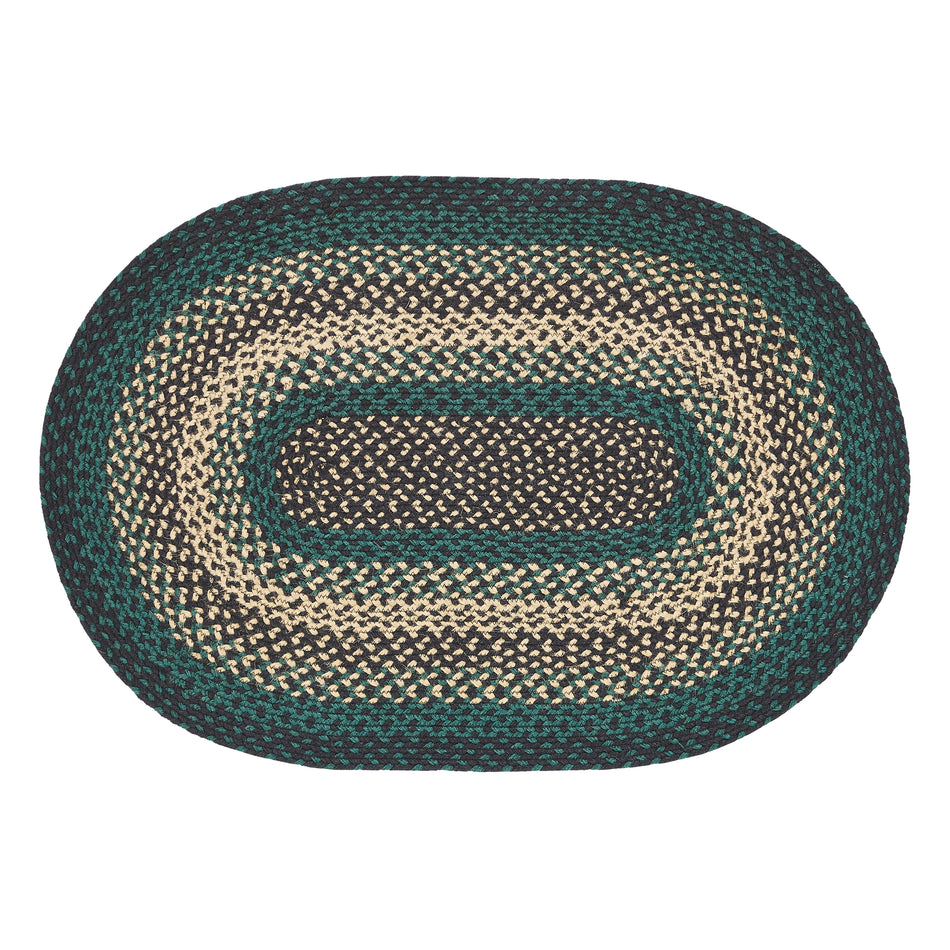 April & Olive Pine Grove Jute Rug Oval w/ Pad 24x36 By VHC Brands