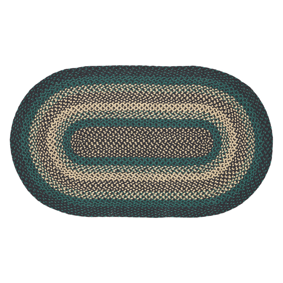 April & Olive Pine Grove Jute Rug Oval w/ Pad 27x48 By VHC Brands