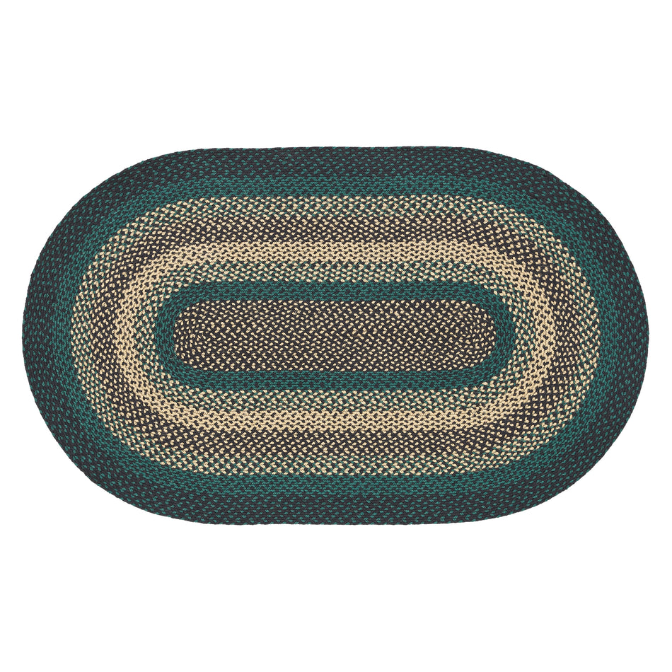 April & Olive Pine Grove Jute Rug Oval w/ Pad 36x60 By VHC Brands
