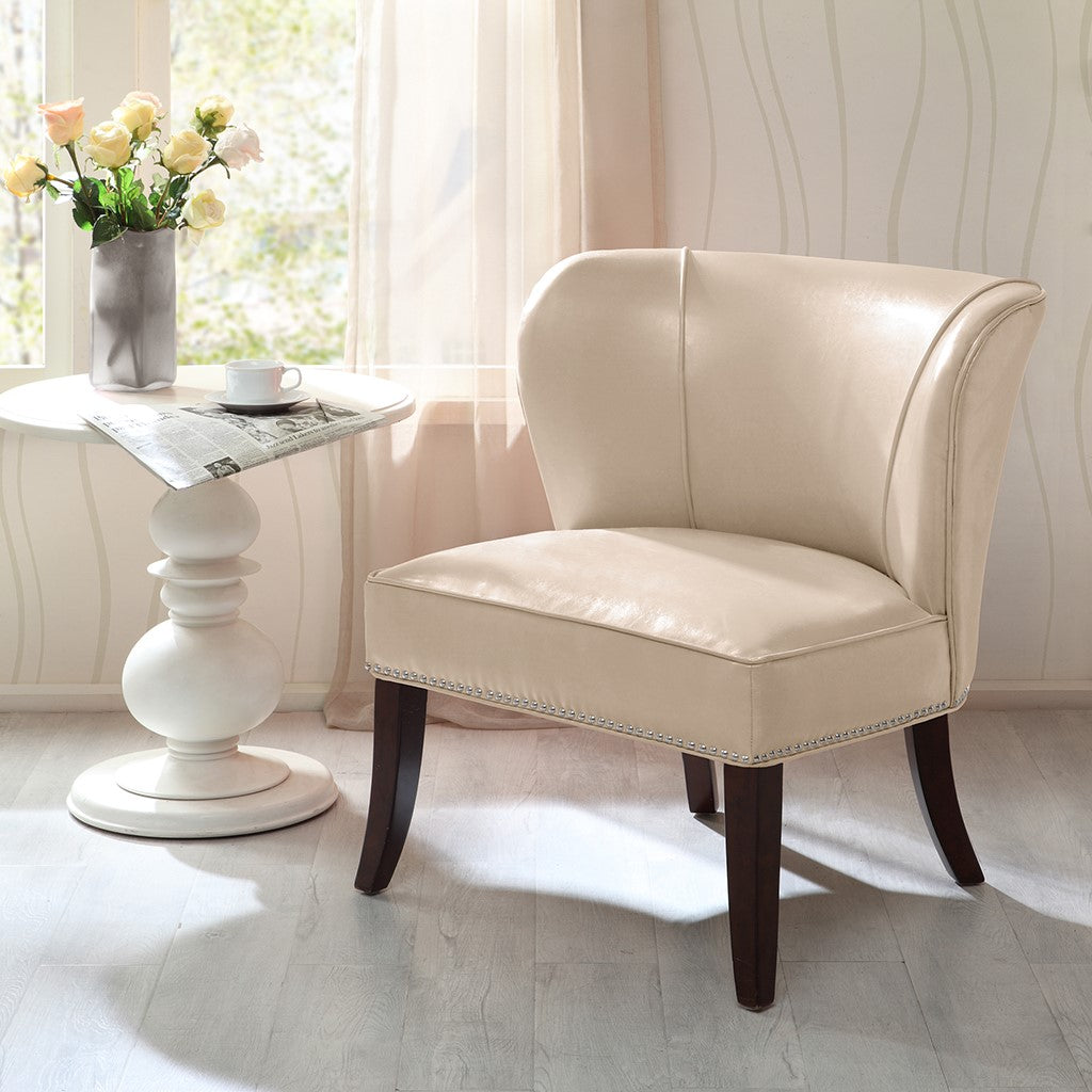 Madison Park Hilton Armless Accent Chair - Ivory 