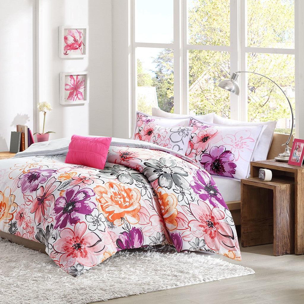 Intelligent Design Olivia Comforter Set - Pink - Full Size / Queen Size