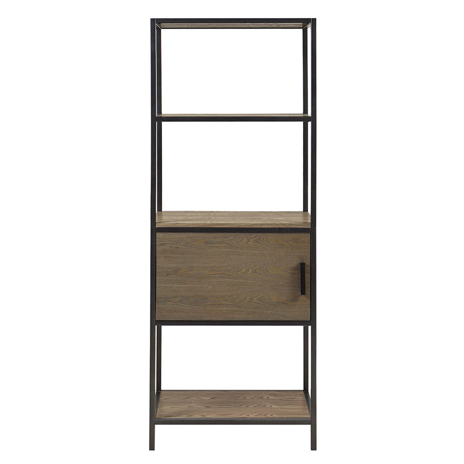 Darley 3-Shelf Bookcase with Storage Cabinet - Grey