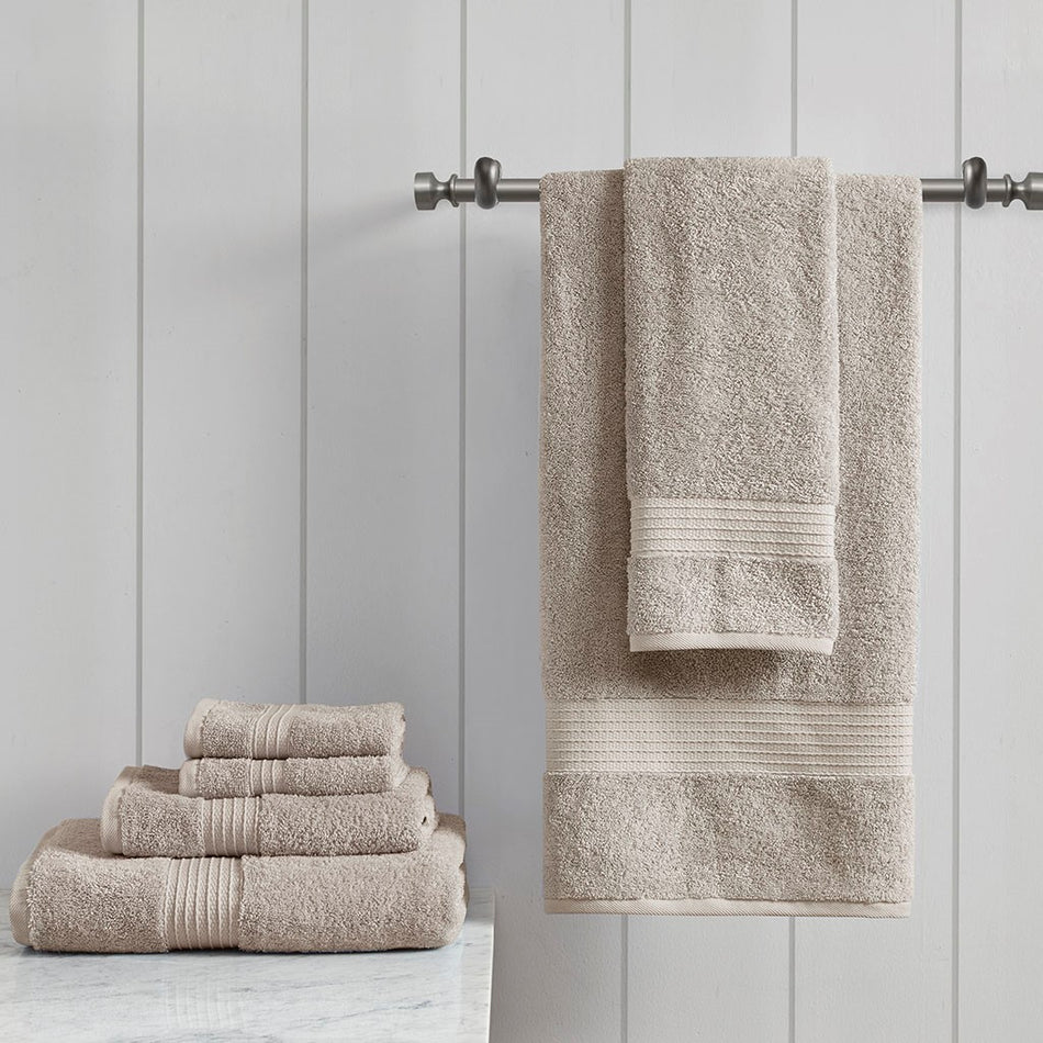 Madison Park Organic 6 Piece Organic Cotton Towel Set - Tan 