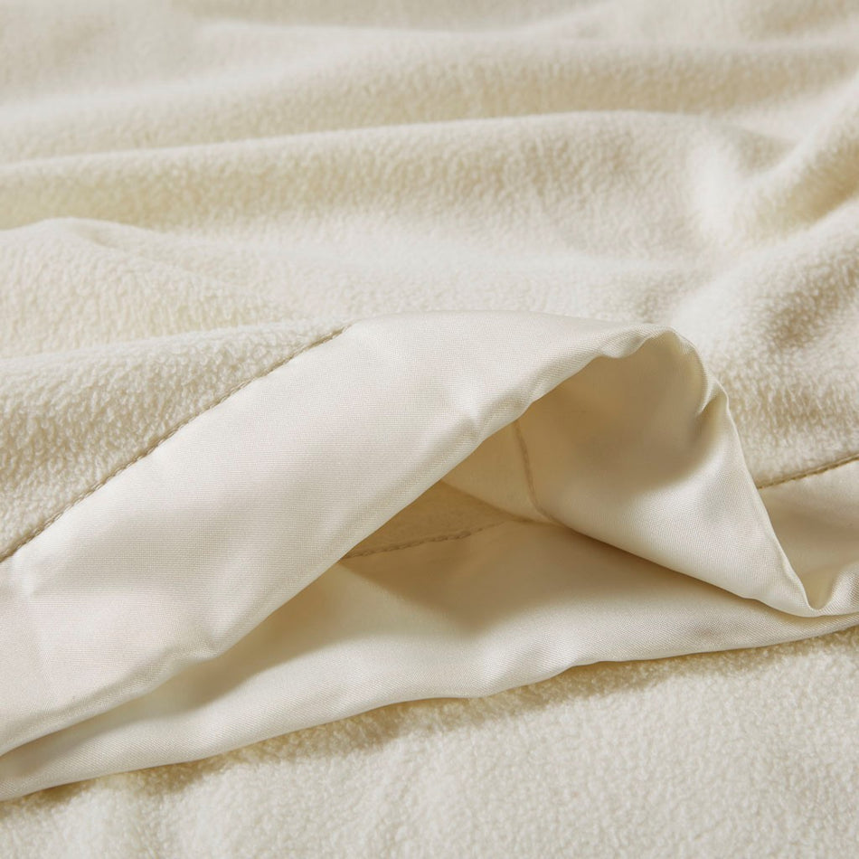 Micro Fleece Blanket - Ivory - Full Size / Queen Size