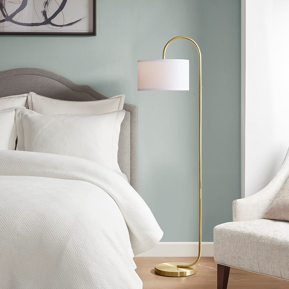 Attwell Arched Metal Floor Lamp - Gold