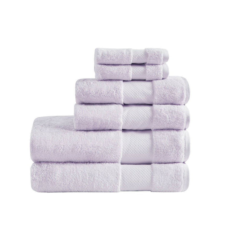 Turkish Cotton 6 Piece Bath Towel Set - Lavender