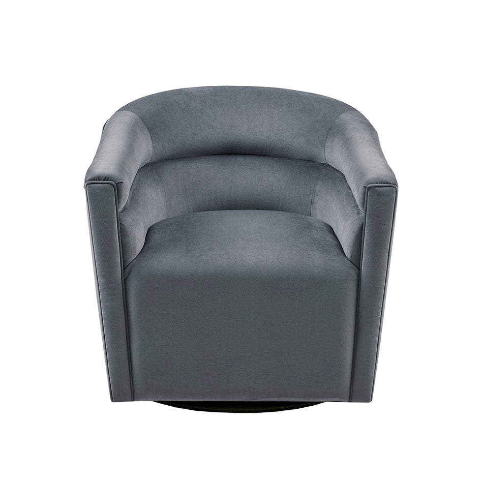 Ryker Upholstered Barrel 360 Degree Swivel chair - Gray
