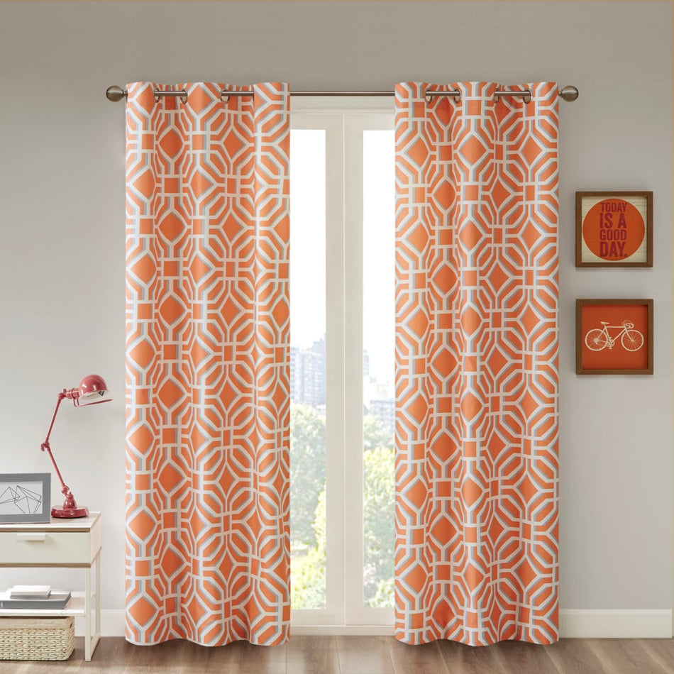 Intelligent Design Maci Window Curtain - Orange - 42x84"