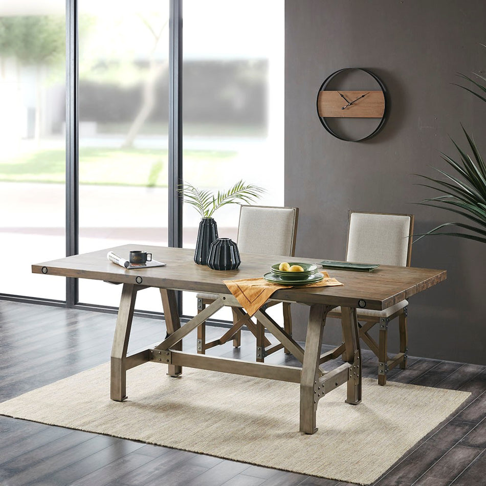 INK+IVY Lancaster Dining Table - Grey / Silver 