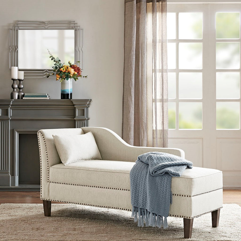 Madison Park Trinity Accent Chaise - Ivory 