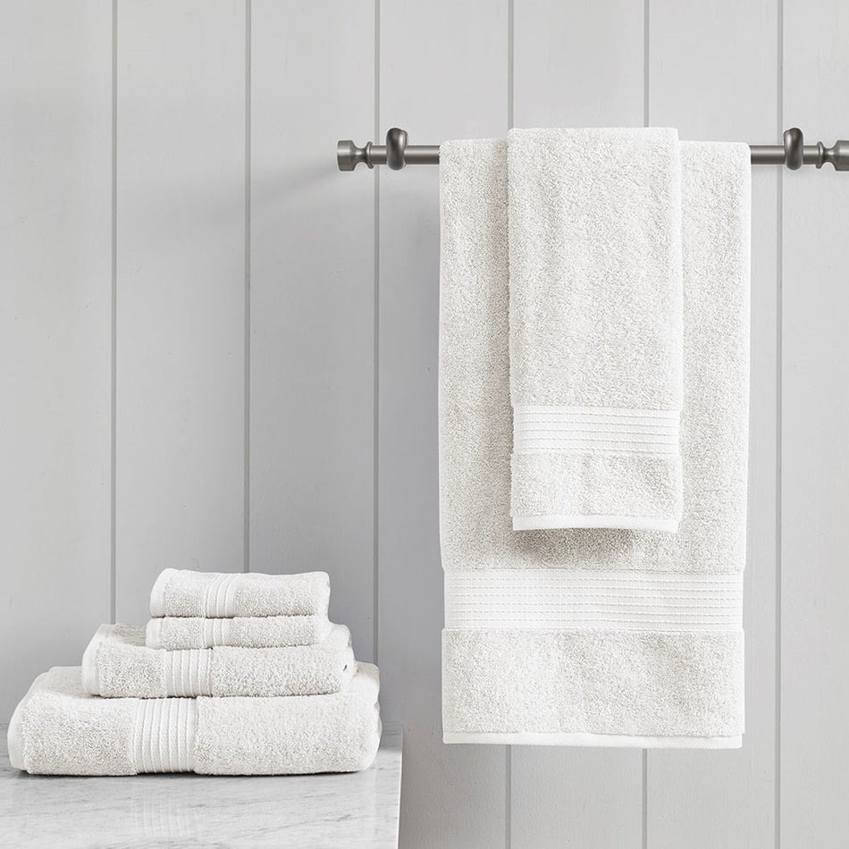 Madison Park Organic 6 Piece Organic Cotton Towel Set - White 