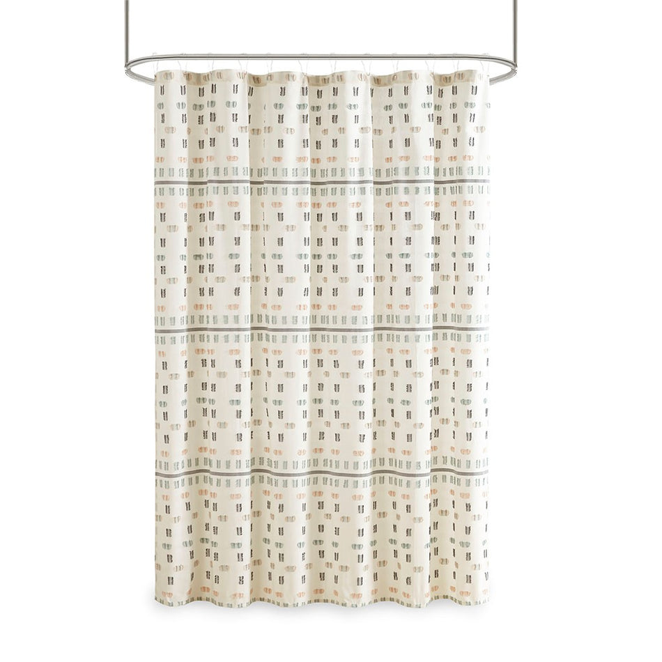 Auden Cotton Jacquard Shower Curtain - Aqua - 70x72"