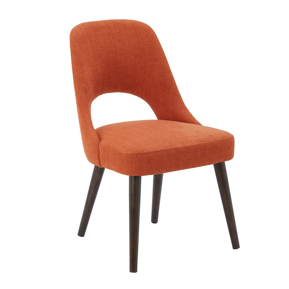Nola Dining Side Chair (Set of 2) - Orange / Dark Brown