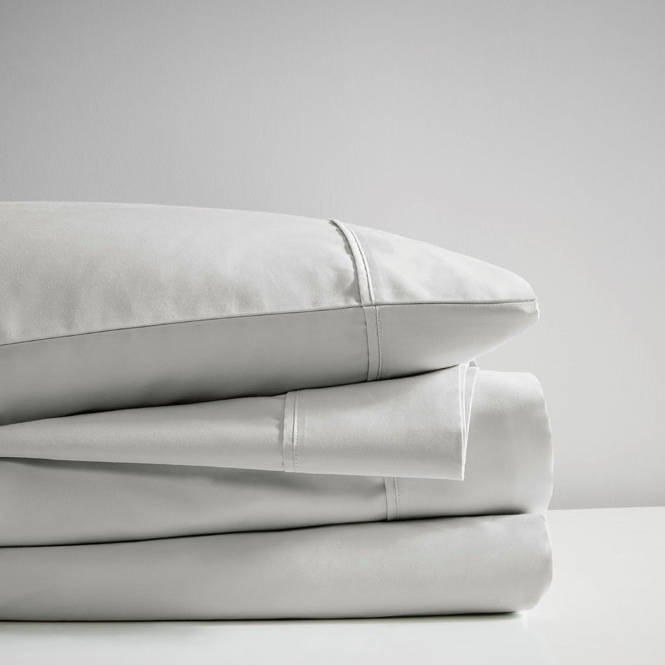 700 Thread Count Anti-microbial 4 Piece sheet set - Light Grey - Cal King Size