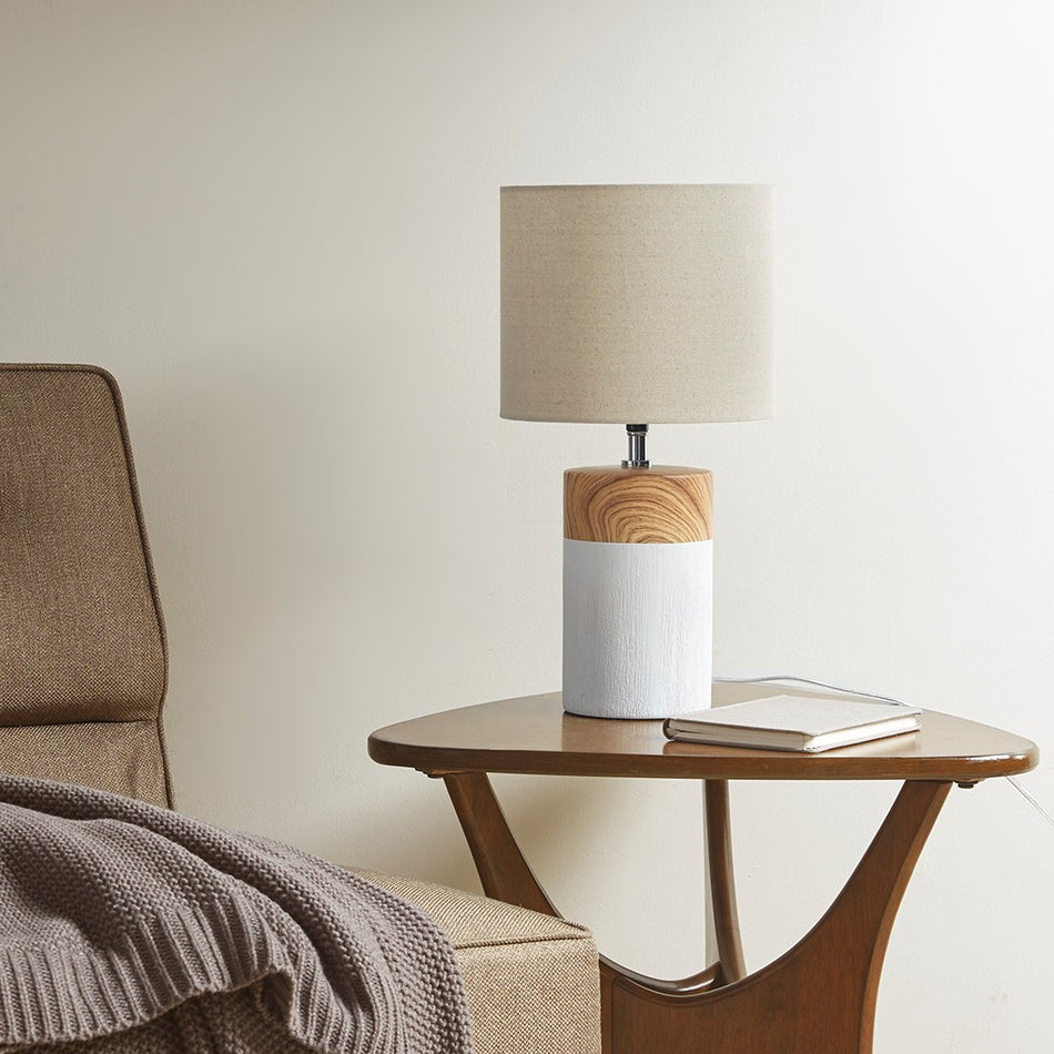 510 Design Nicolo Textured Ceramic Table Lamp - White 