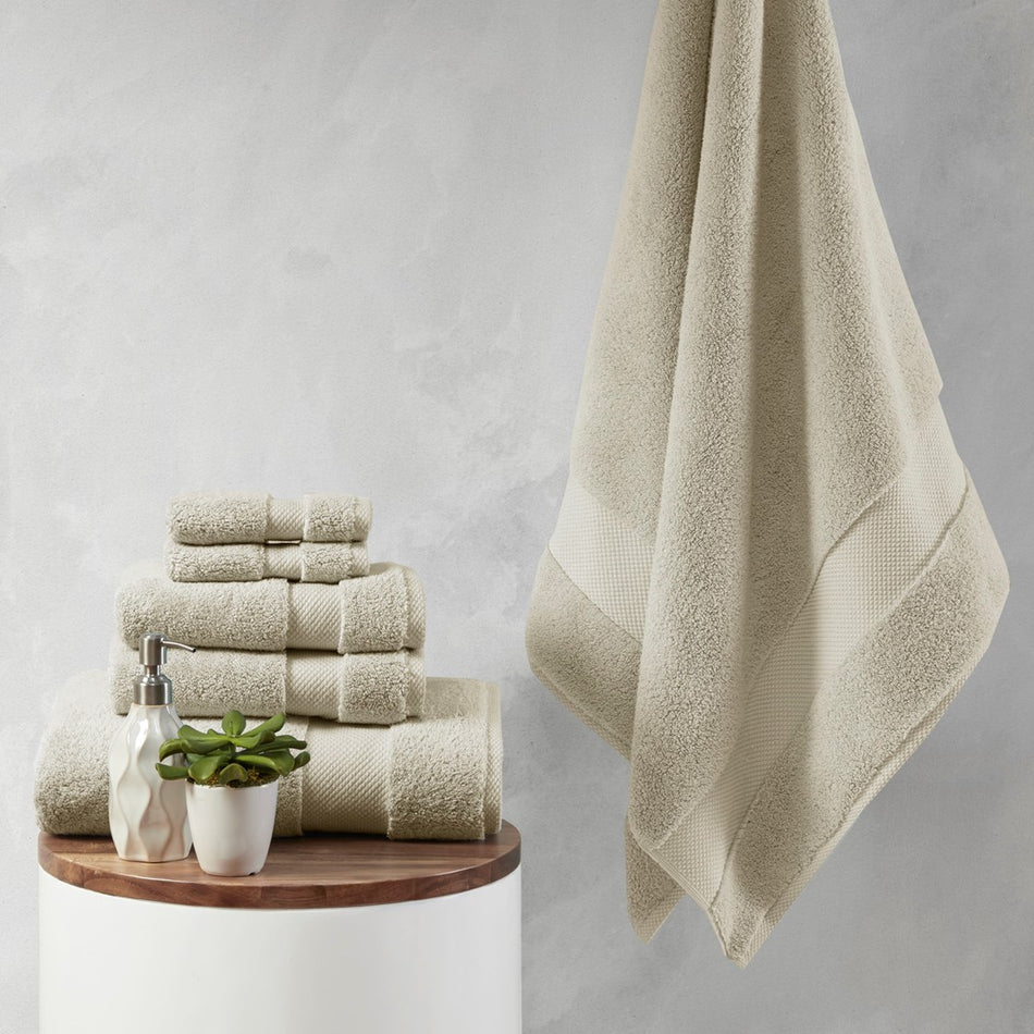 Madison Park Signature Splendor 1000gsm 100% Cotton 6 Piece Towel Set - Natural 