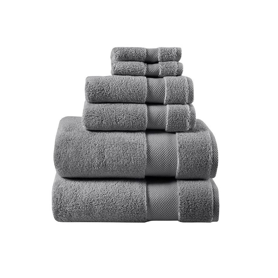 Splendor 1000gsm 100% Cotton 6 Piece Towel Set - Charcoal