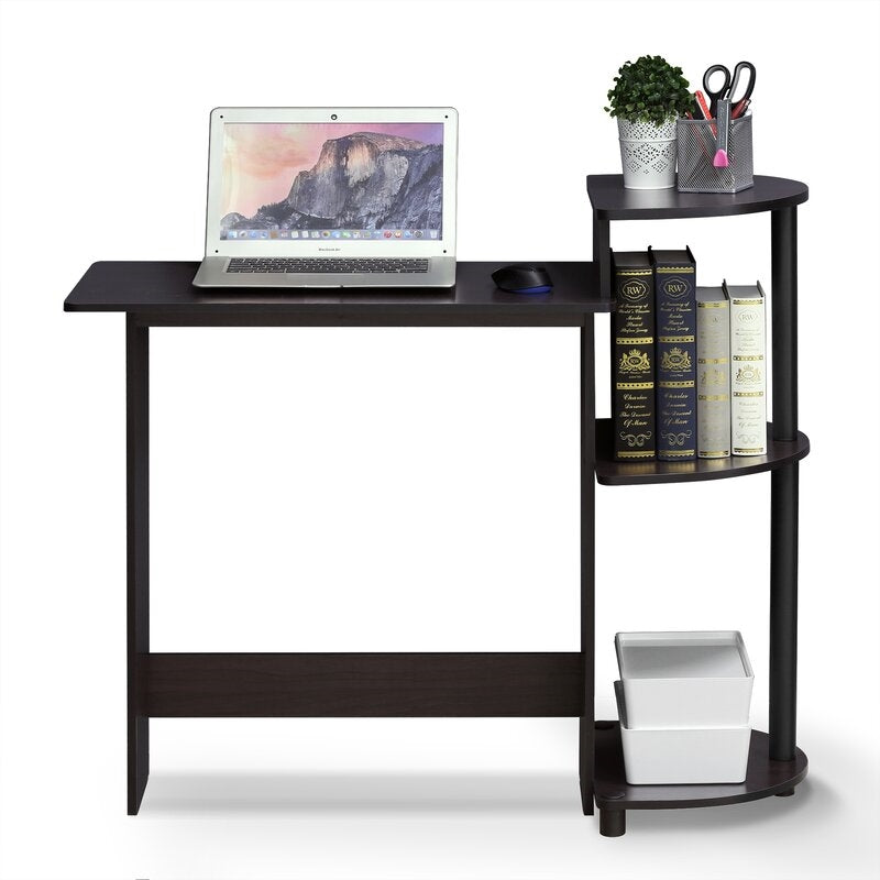 Contemporary Home Office Computer Desk in Black Finish