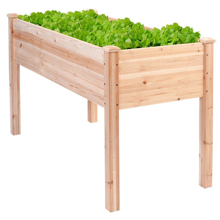 Solid Wood Cedar 30-inch High Raised Garden Bed Planter Box