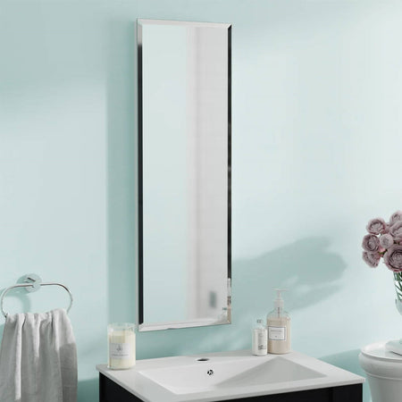 Narrow Bathroom Medicine Cabinet Frameless Mirror 12 x 36 inch