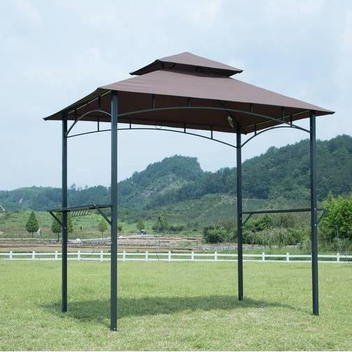 8-Ft x 5-Ft Steel Frame Outdoor Grill Gazebo with Vented Canopy
