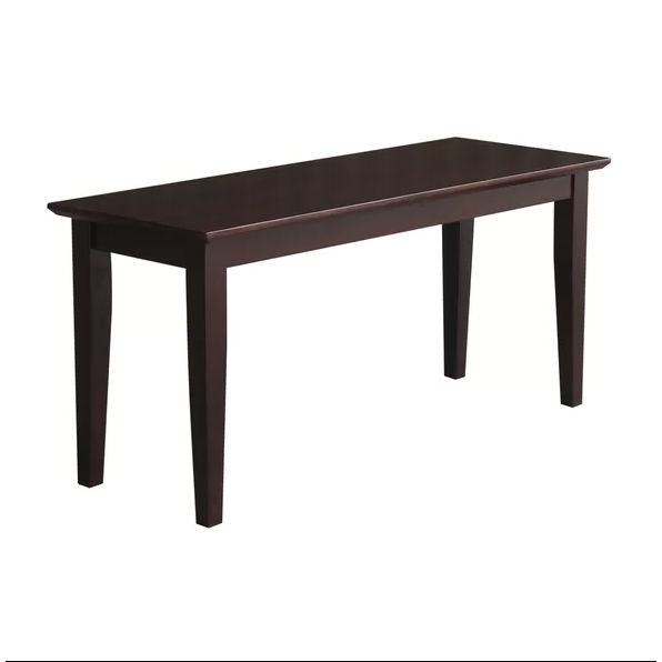Solid Wood Entryway Accent Bench in Java Brown Finish
