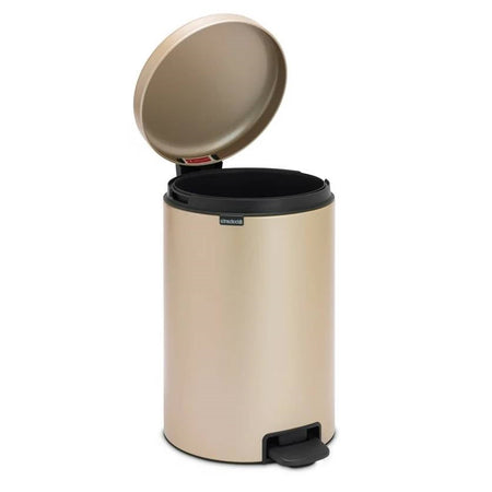 Stainless Steel 3-Gallon Kitchen Trash Can with Step-on Lid in Champagne Gold