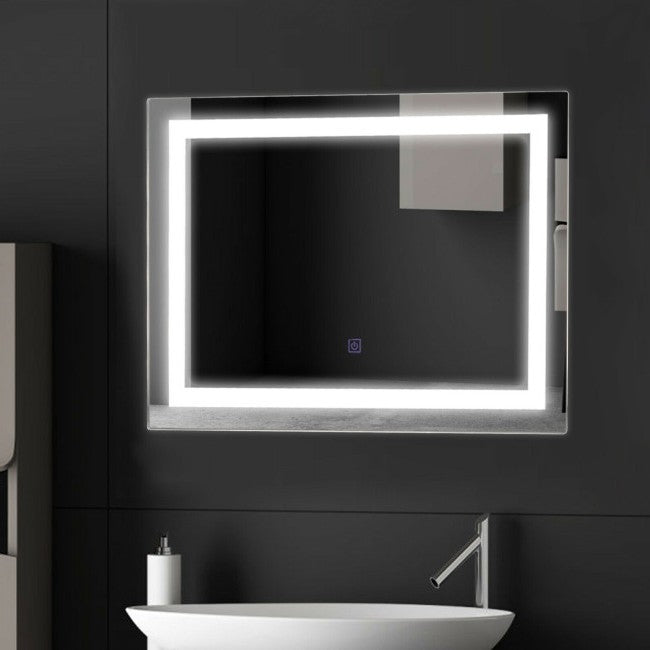 27.5 inch LED Touch Sensor Wall Mounted Corded Bathroom Mirror