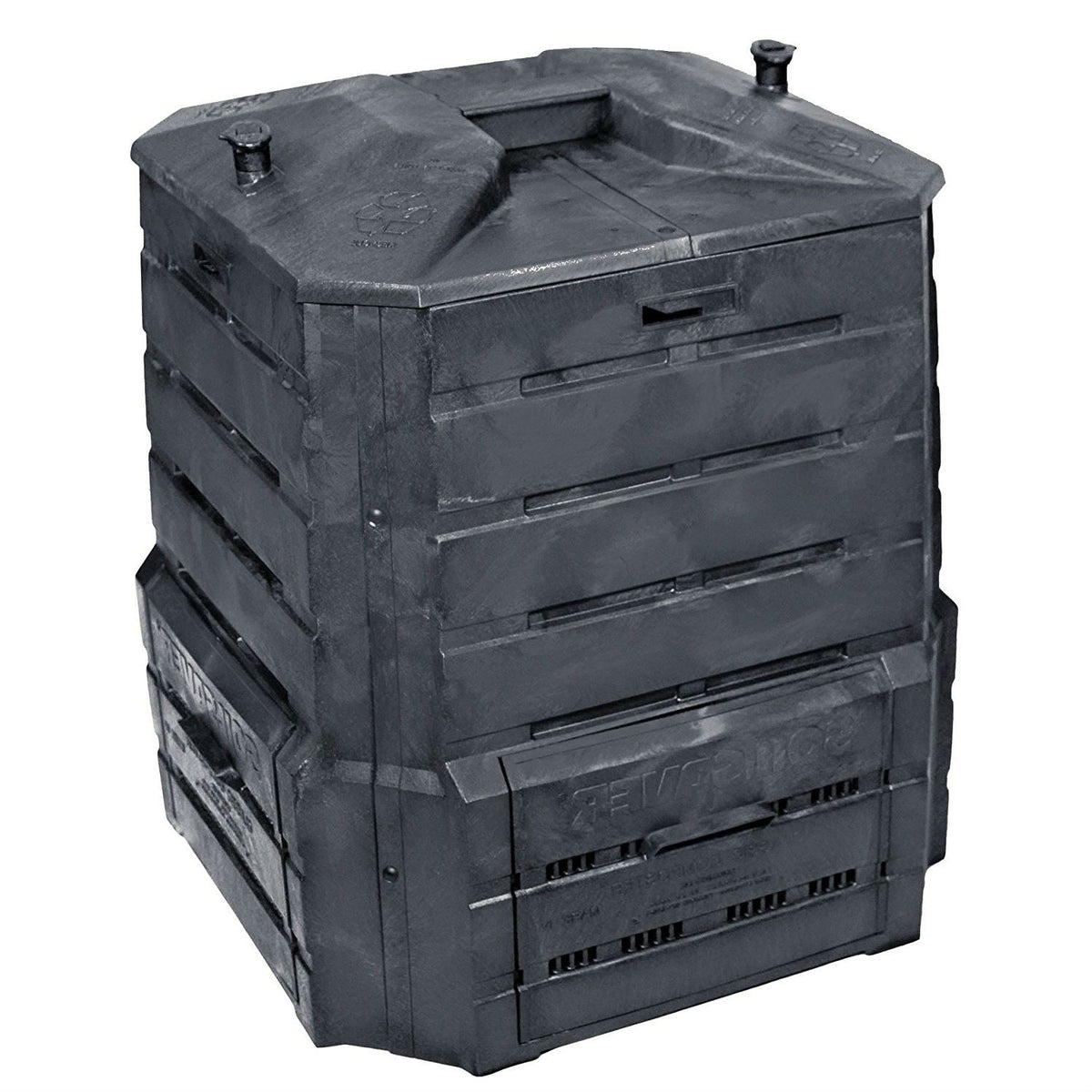 Black Plastic Compost Bin Composter for Home Garden Composting - 94 Gallon