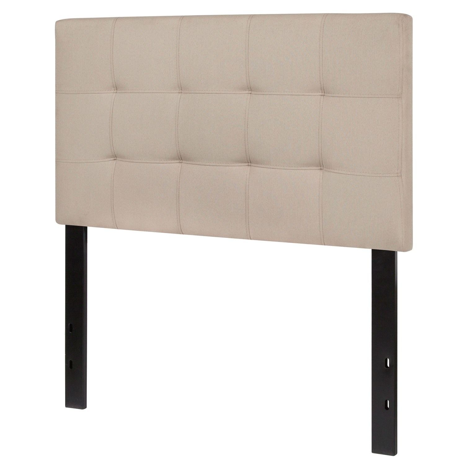 Twin size Modern Beige Taupe Fabric Upholstered Headboard