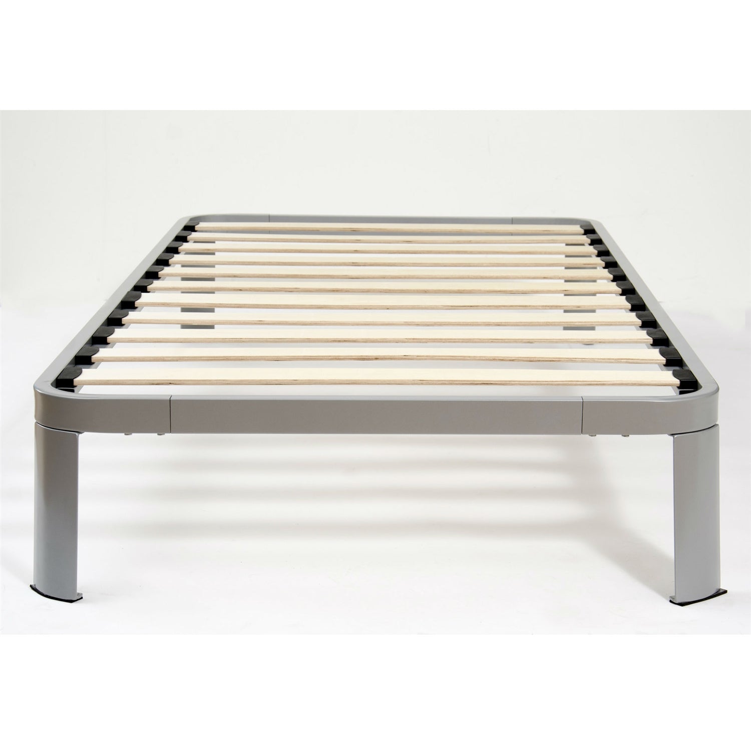 Twin size Luna Metal Platform Bed Frame with Wood Slats