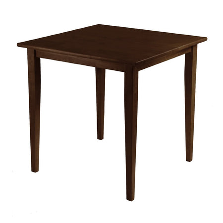 Square Wood Shaker Style Dining Table in Antique Walnut Finish