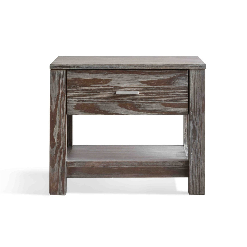 FarmHouse Traditional Rustic Pine 1 Drawer Nightstand