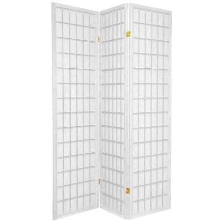 Japanese Asian Style 3-Panel Room Divider Shoji Screen in White