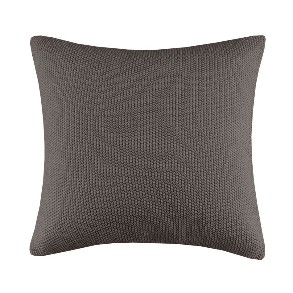 INK+IVY Bree Knit Euro Pillow Cover - Charcoal - 26x26"