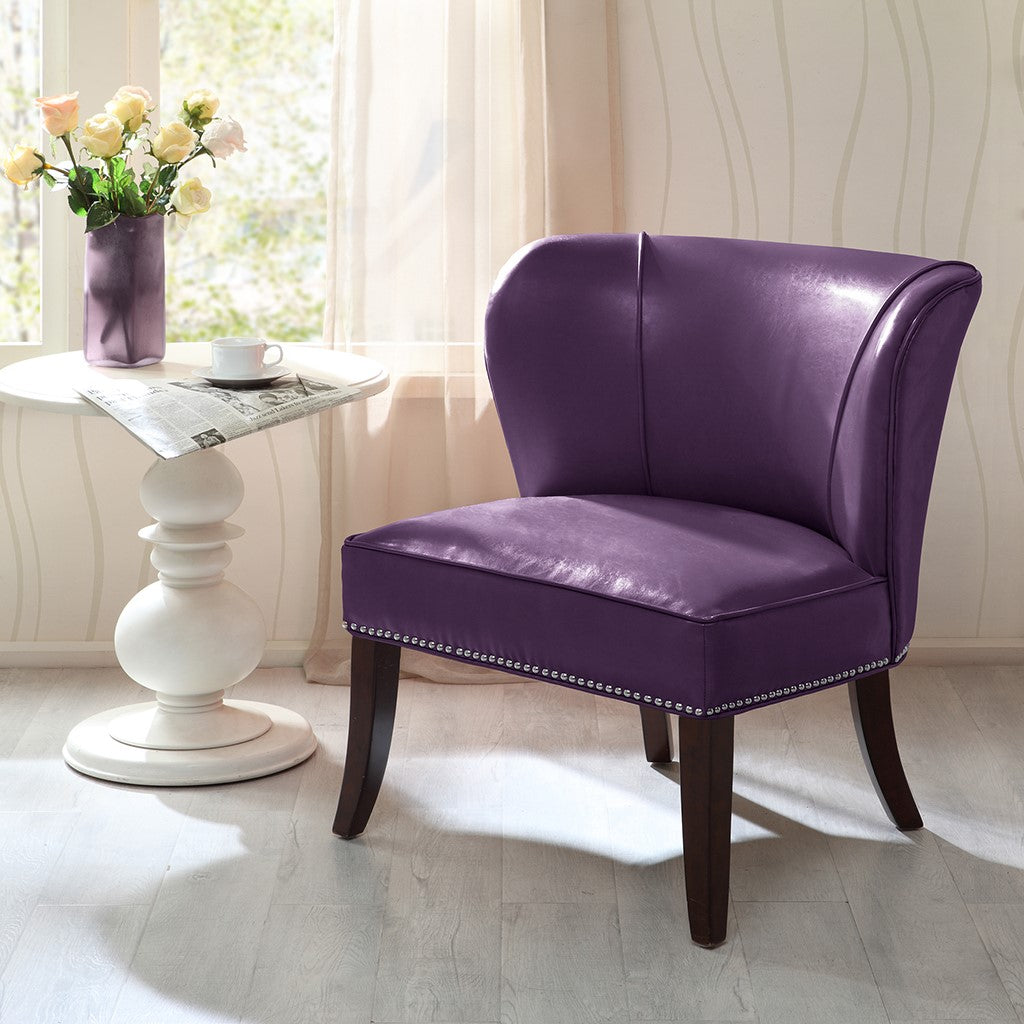 Madison Park Hilton Armless Accent Chair - Purple 