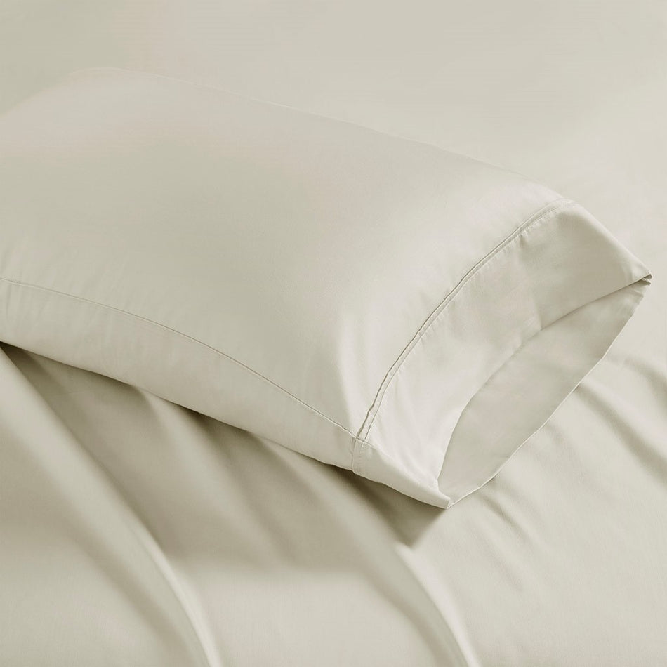 Madison Park 1500 Thread Count Cotton Blend 2 PC Pillowcases - Ivory - Standard Size