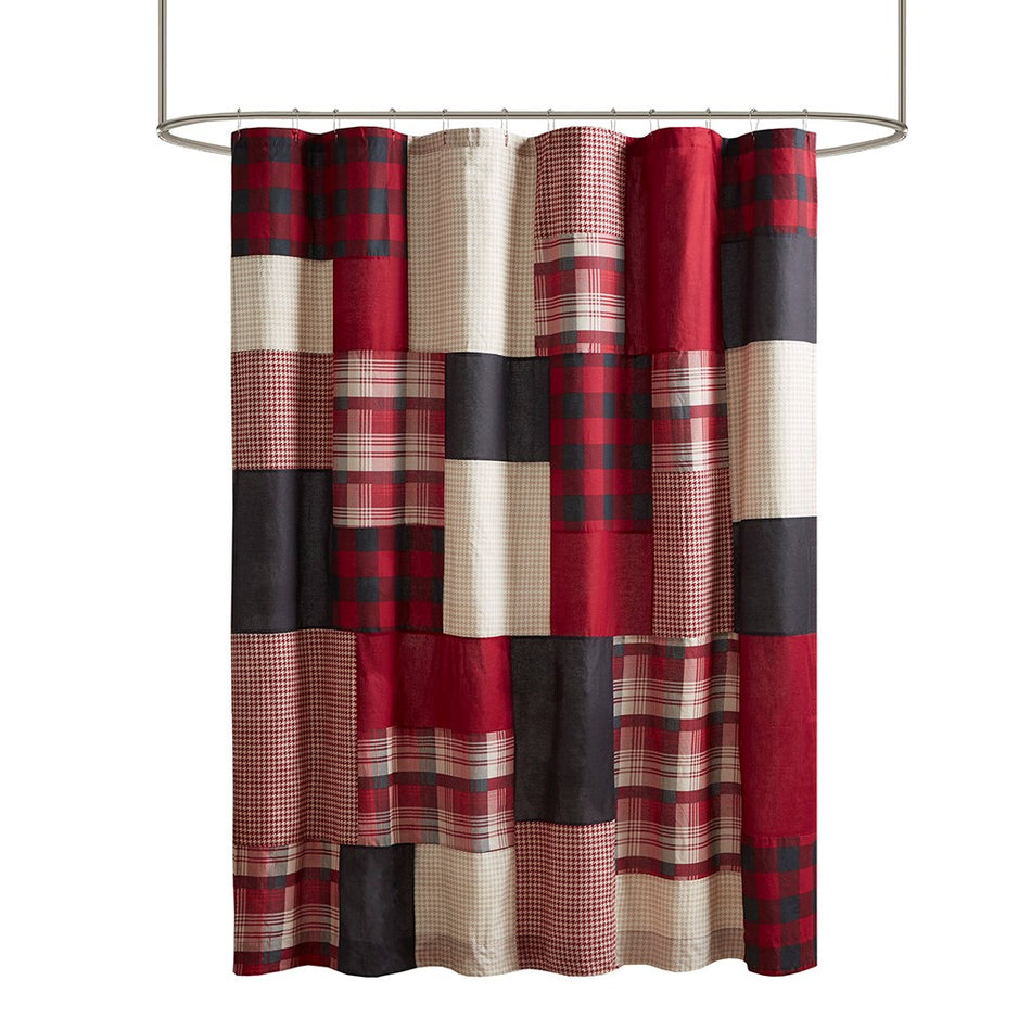 Sunset 100% Cotton Shower Curtain - Red - 72x72"