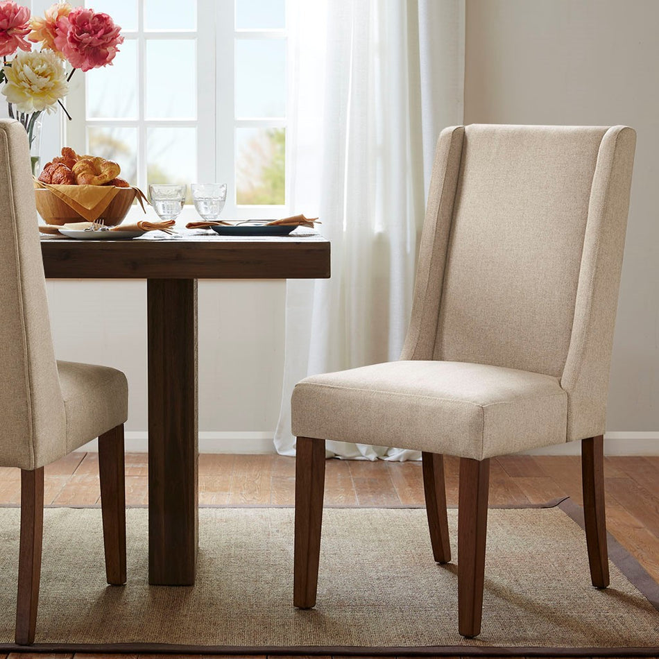 Madison Park Brody Wing Dining Chair (Set of 2) - Taupe 