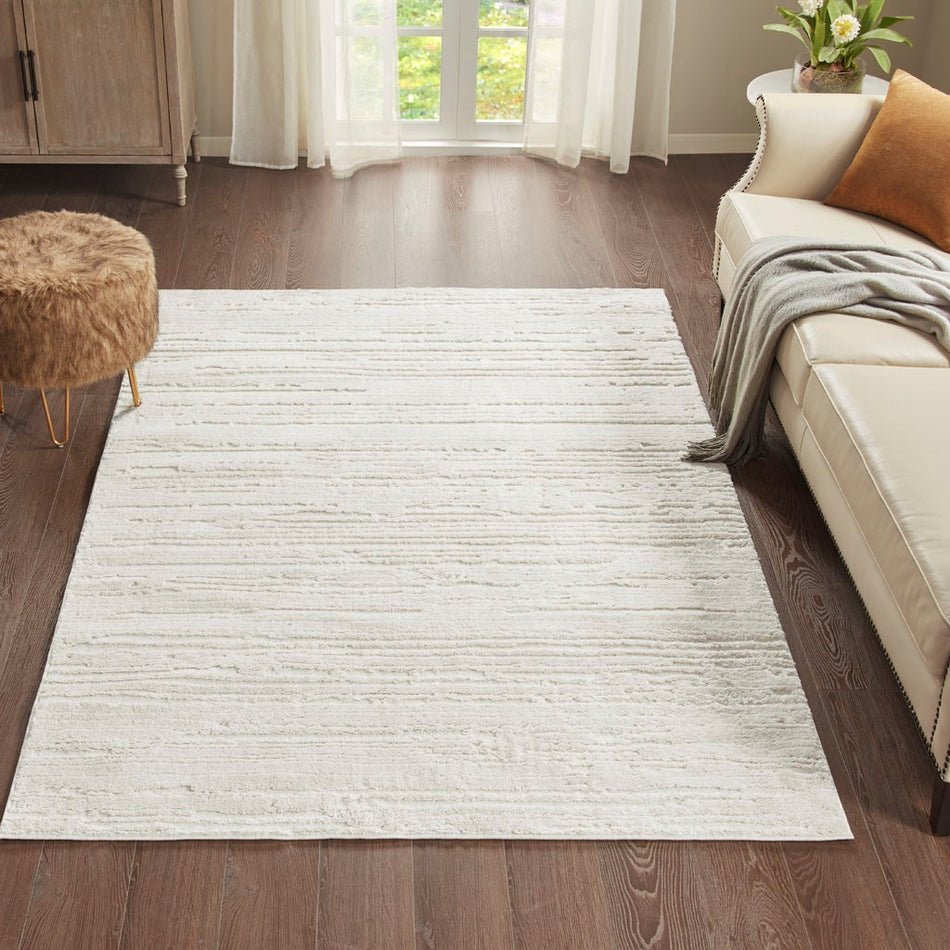 Madison Park Madis Terni Textured Indoor Area Rug - Cream - 8x10'