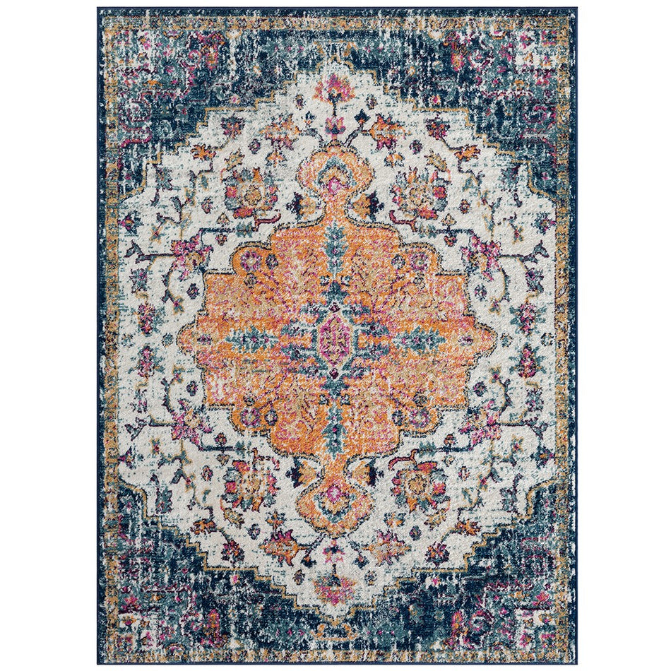 Mateo Boho Medallion Woven Area Rug - Blue Multi - 6x9'