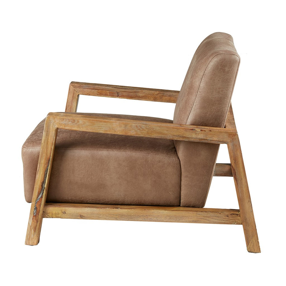 Easton Low Profile Accent Chair - Taupe / Natural